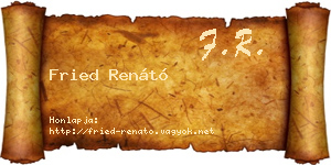 Fried Renátó névjegykártya