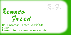 renato fried business card